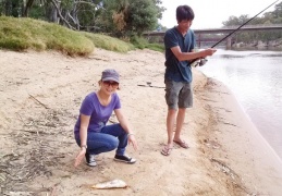 Fishing in the Murray River at Tocumwal