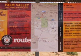 we reach the Palm Valley camp site