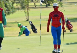 golfing super heroes