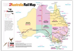 Map of Australia Rail Network